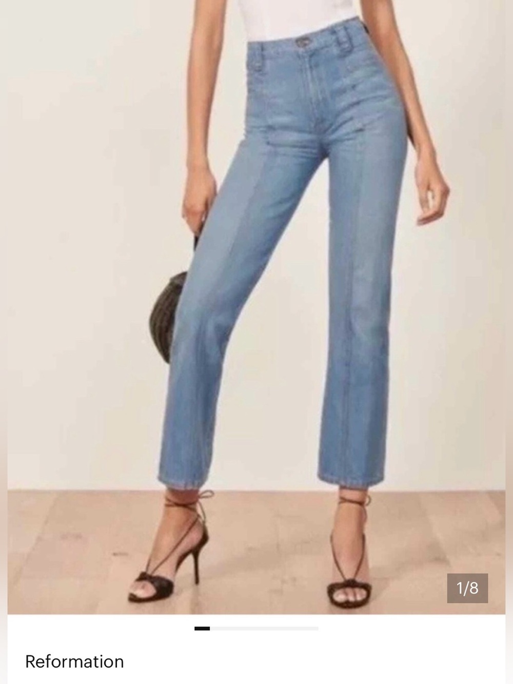 Reformation Light Wash Straight-Leg Jeans - 70’s in Skye wash